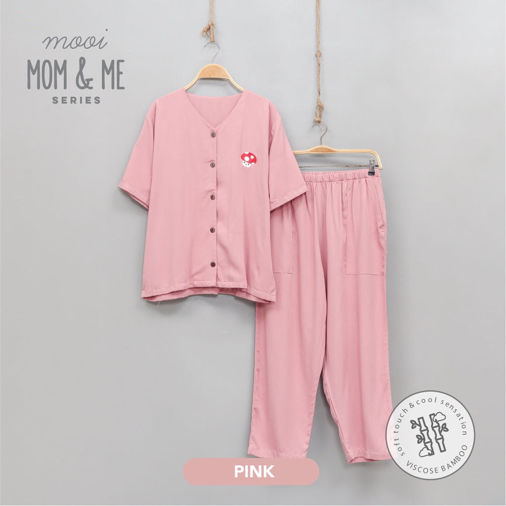 Mooi Piyama Wanita Basic Long Set Bamboo Viscose