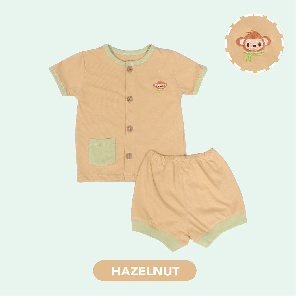 Mooi Setelan Bayi Zoey Button Set