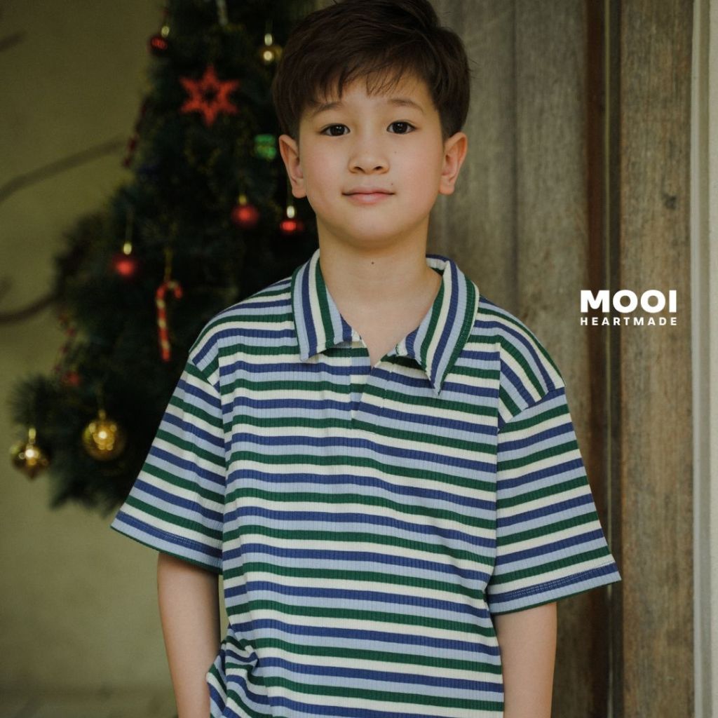 Mooi Kemeja Anak Laki - Laki Christmas Collection Gio Polo Shirt