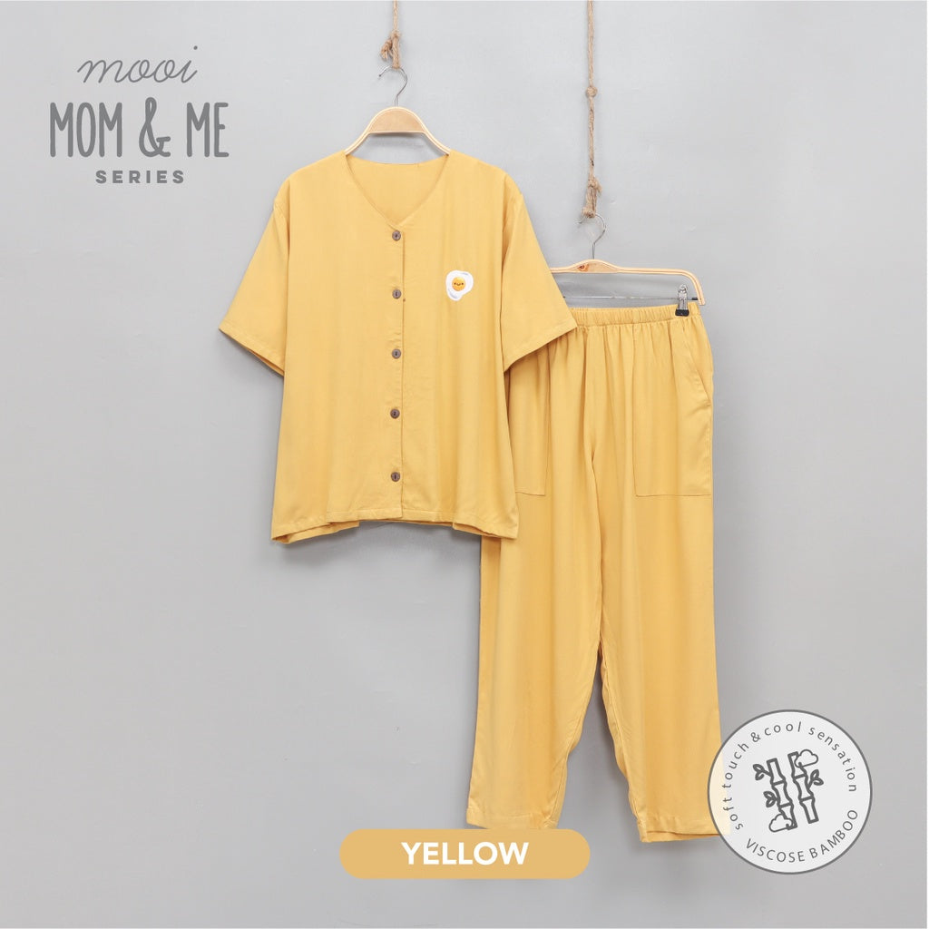 Mooi Piyama Wanita Basic Long Set Bamboo Viscose