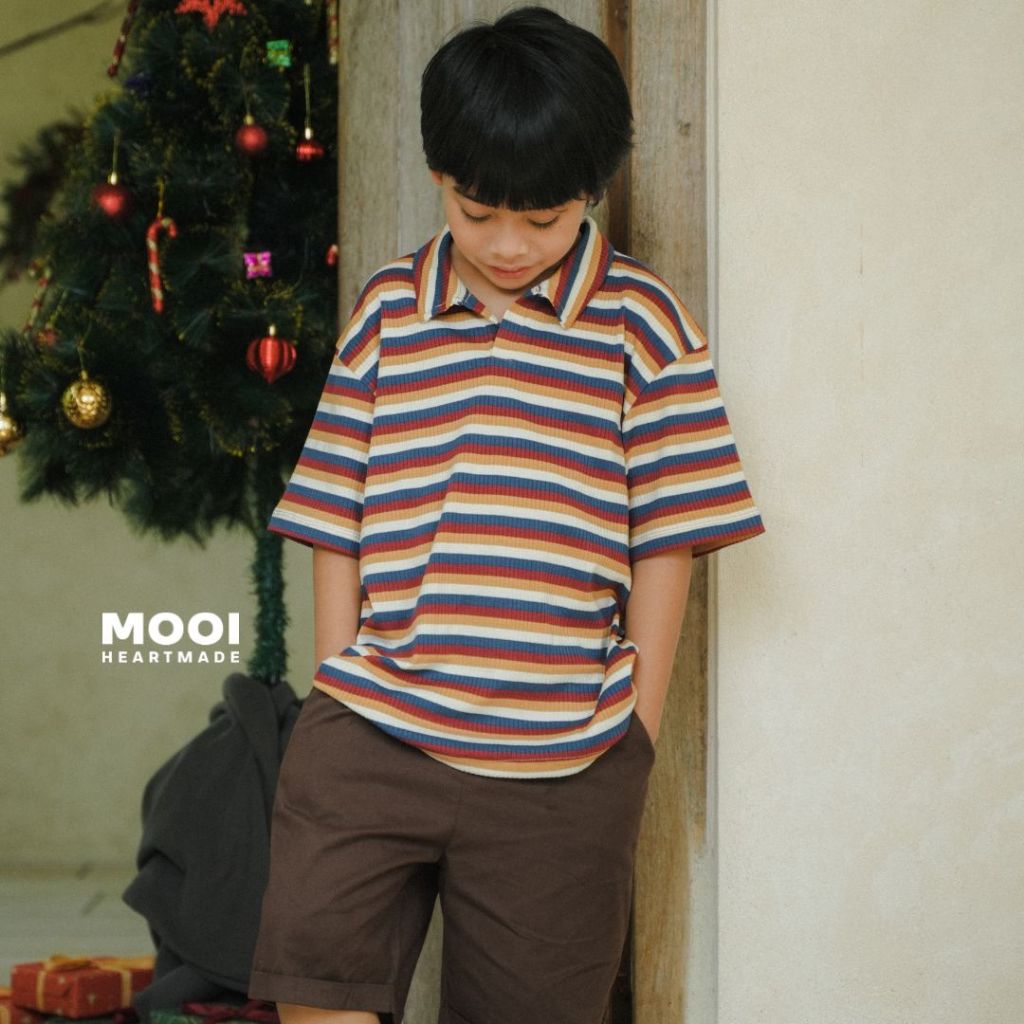 Mooi Kemeja Anak Laki - Laki Christmas Collection Gio Polo Shirt