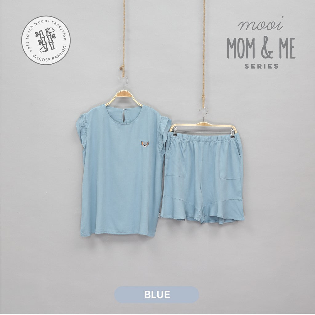 Mooi Setelan Piyama Wanita Kika Ruffle Set (MOM)