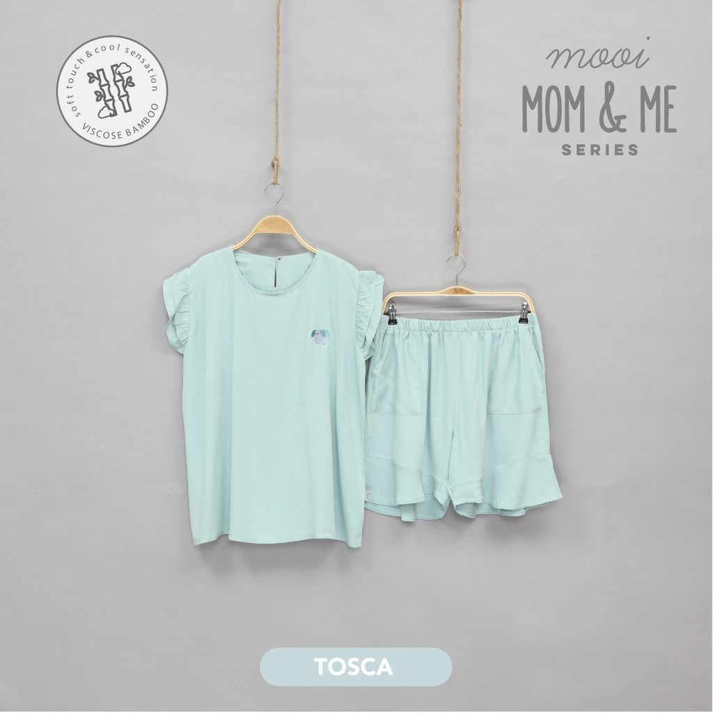 Mooi Setelan Piyama Wanita Kika Ruffle Set (MOM)