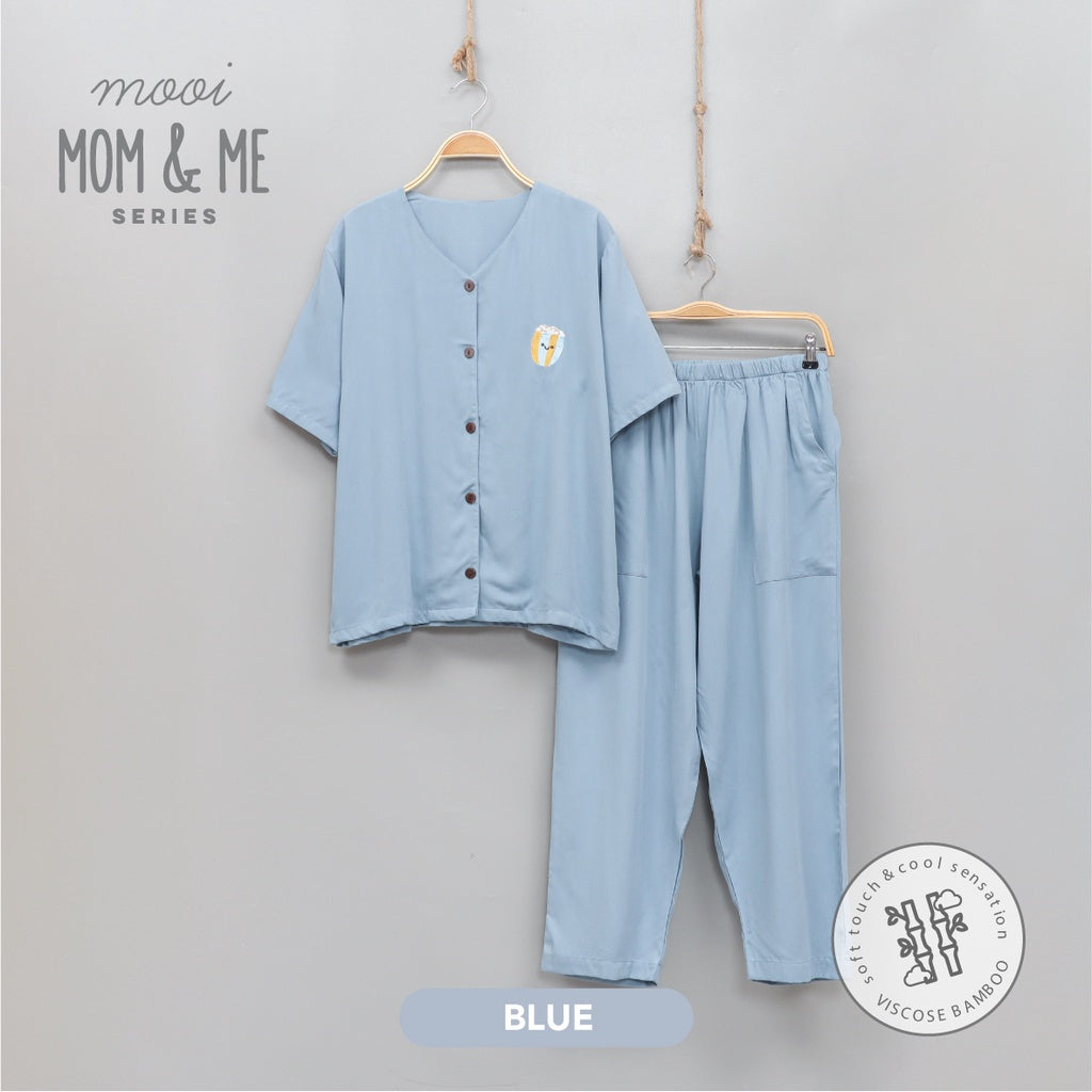 Mooi Piyama Wanita Basic Long Set Bamboo Viscose