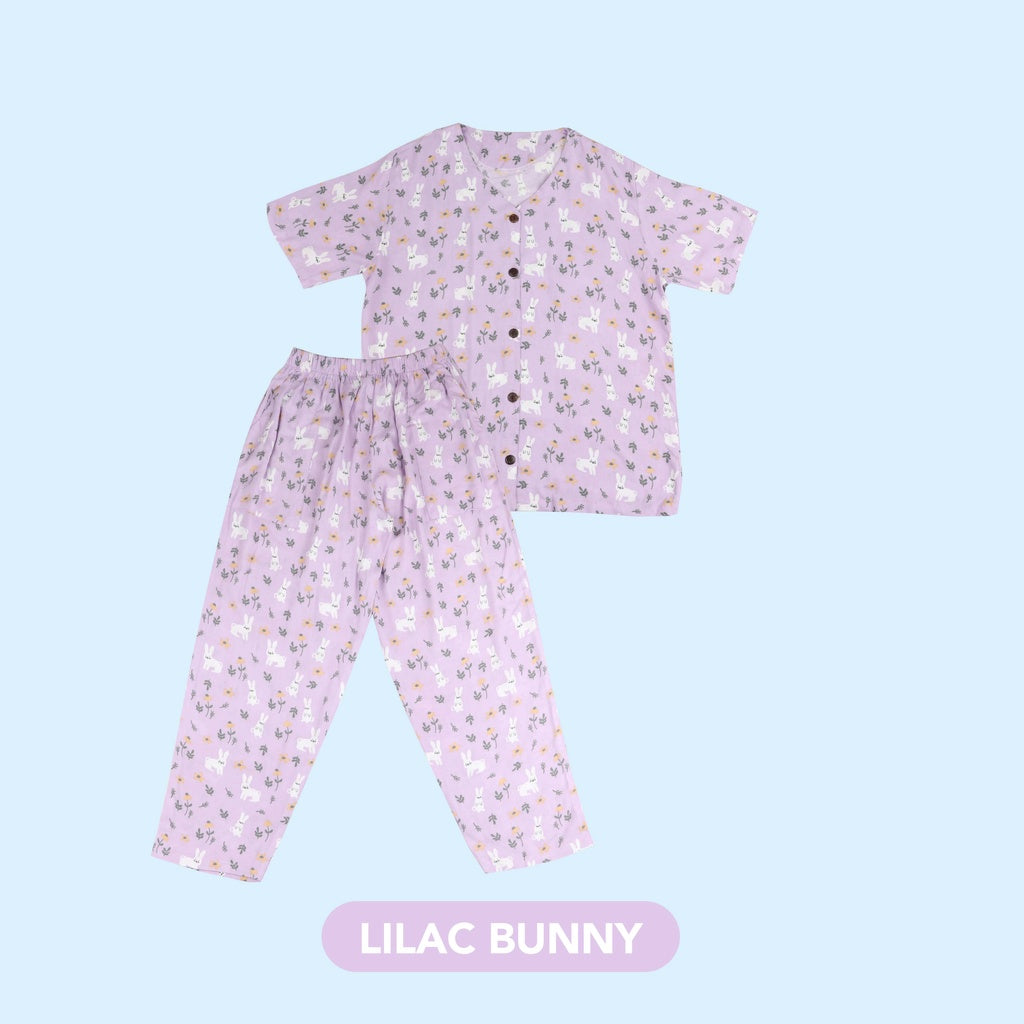 Mooi Piyama Dewasa Setelan Long Collar Set Mom