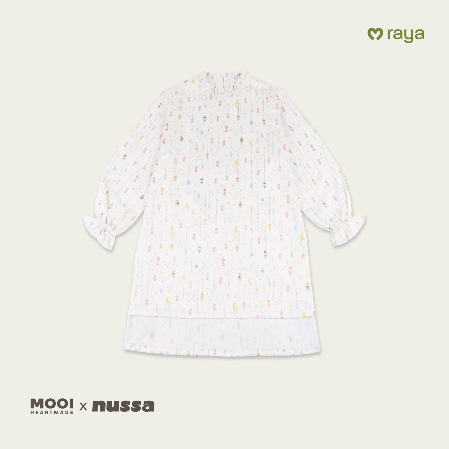 Mooi x Nussa Rarra Tunic Print Adult Tunik Wanita Atasan Wanita Raya Collection