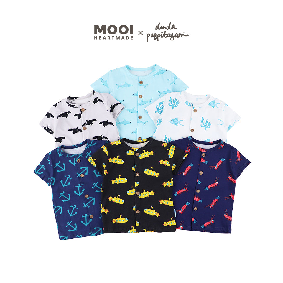 Mooi X Dinda Puspitasari Setelan Bayi Ollie Long Button Set