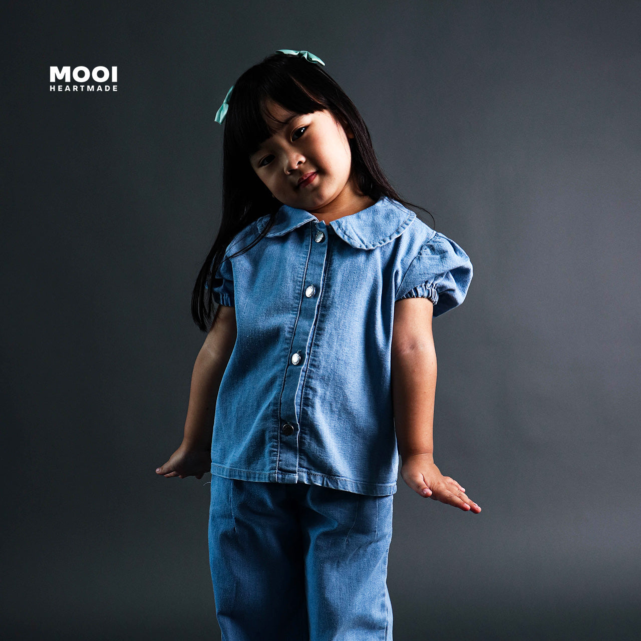 Mooi Kemeja Jeans Anak Yuki Denim Top