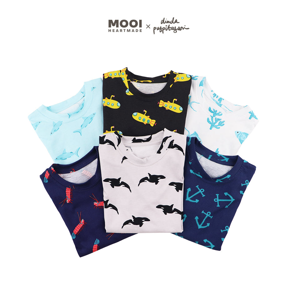 Mooi X Dinda Puspitasari Kaos Anak Laki - Laki Ruhie Printed Tee