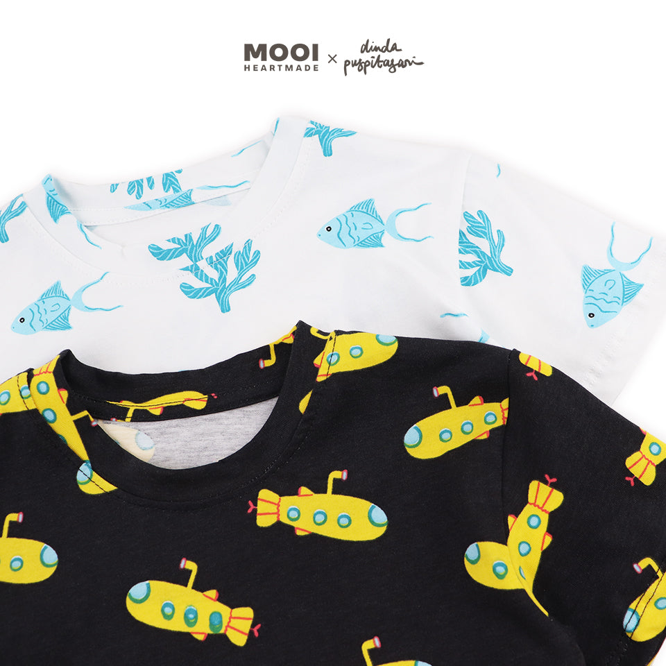 Mooi X Dinda Puspitasari Kaos Anak Laki - Laki Ruhie Printed Tee