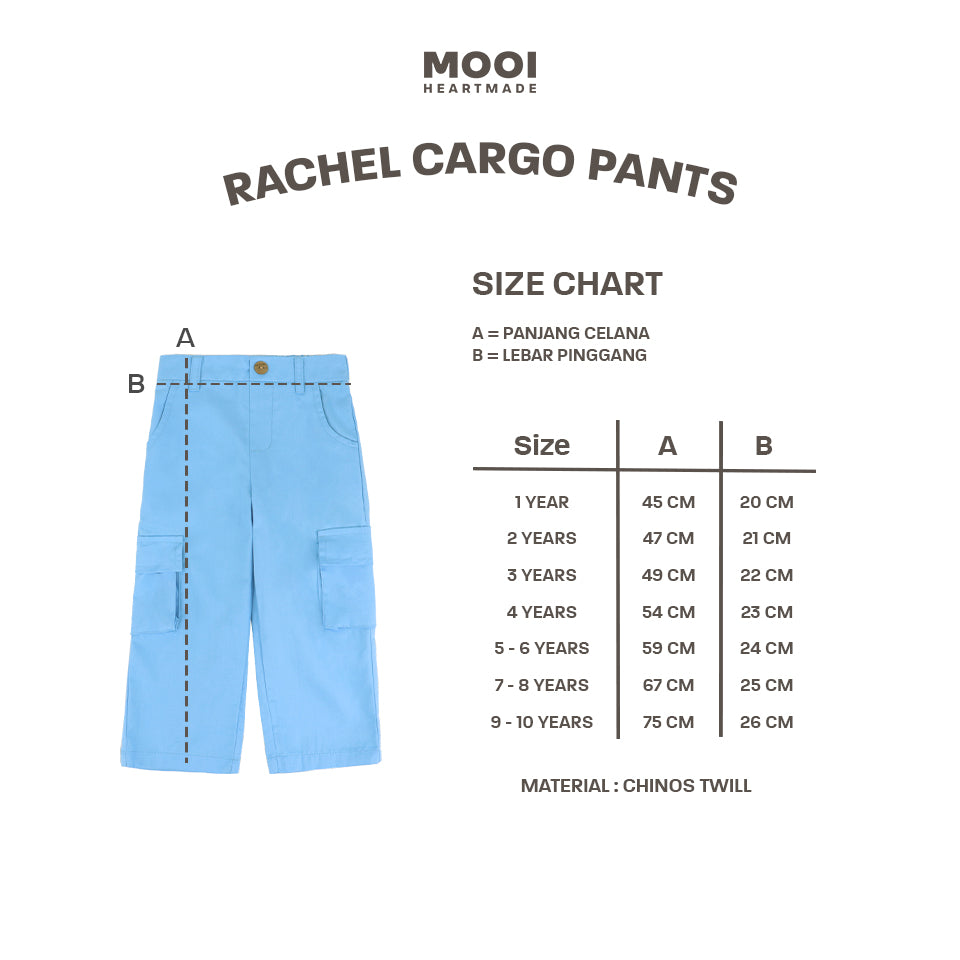 Mooi Celana Panjang Chinos Cargo Anak Perempuan Rachel Cargo Pants