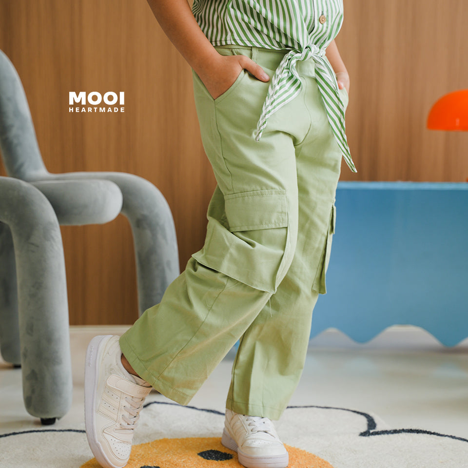 Mooi Celana Panjang Chinos Cargo Anak Perempuan Rachel Cargo Pants