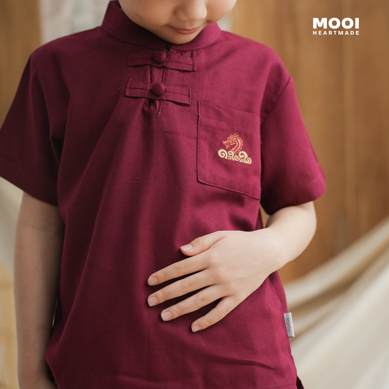 Mooi Kemeja Anak Laki-Laki Wang Pocket Shirt