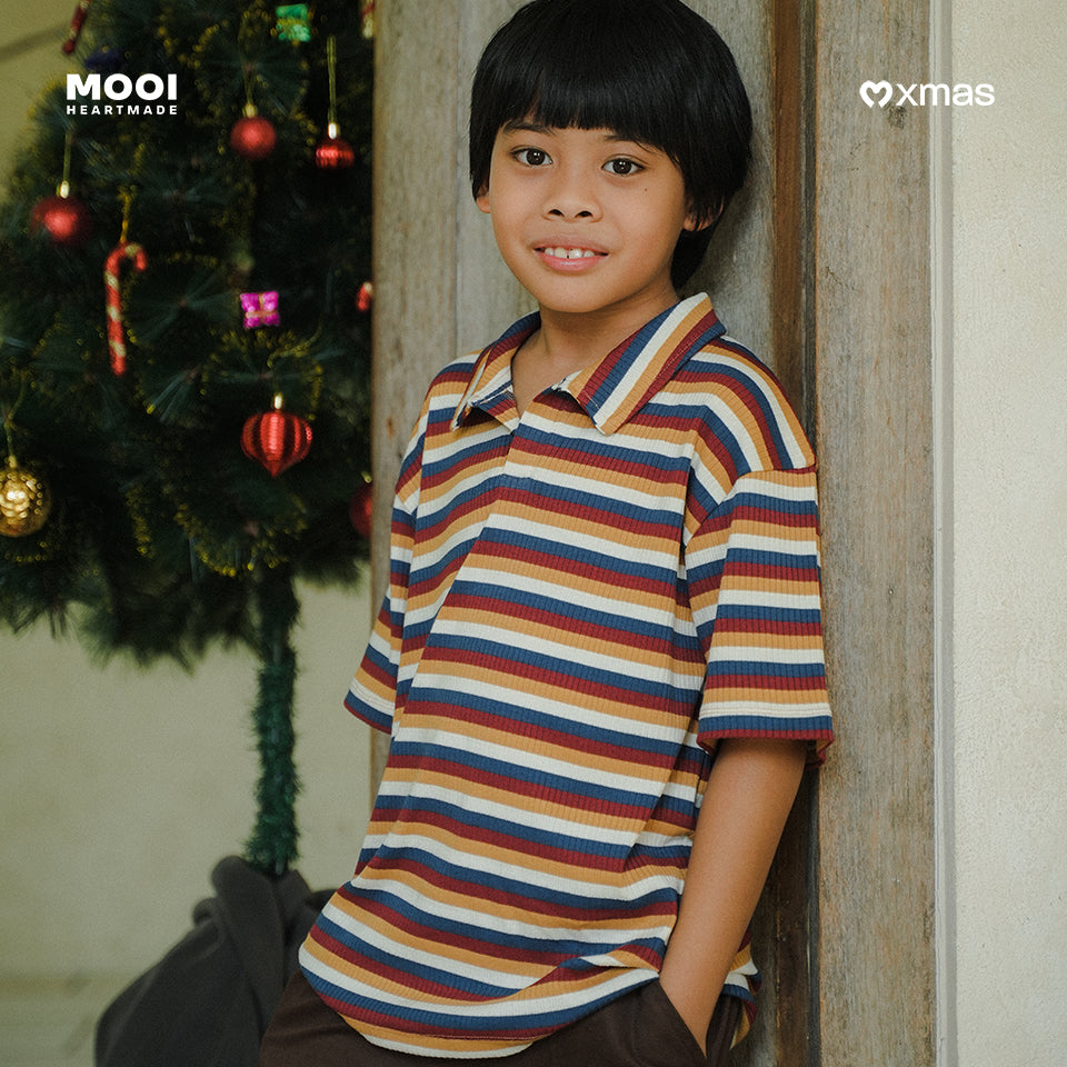 Mooi Kemeja Anak Laki - Laki Christmas Collection Gio Polo Shirt