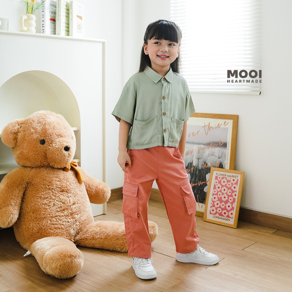 Mooi Celana Panjang Chinos Cargo Anak Perempuan Rachel Cargo Pants