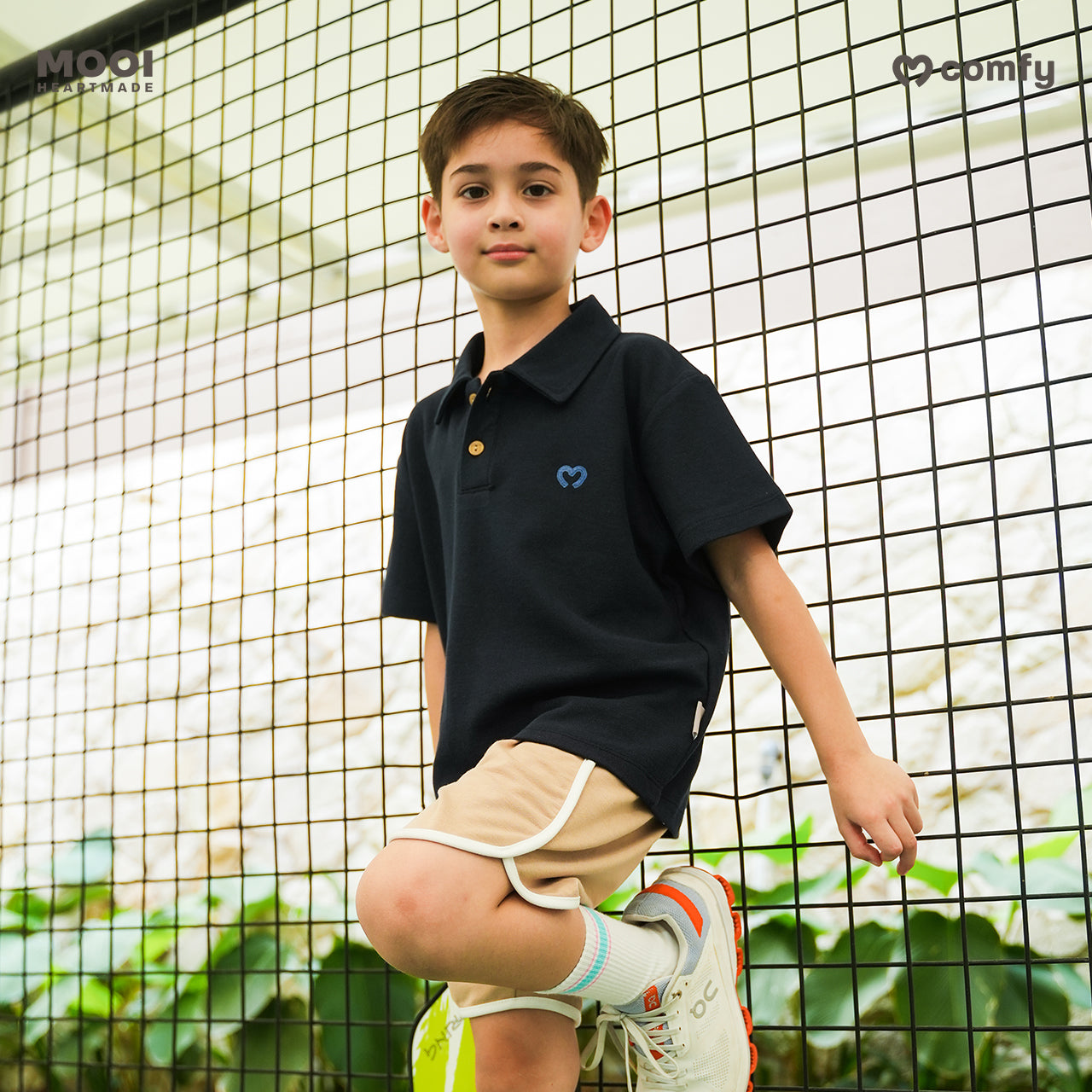 Mooi Kemeja Anak Laki-Laki Comfy Polo Basic