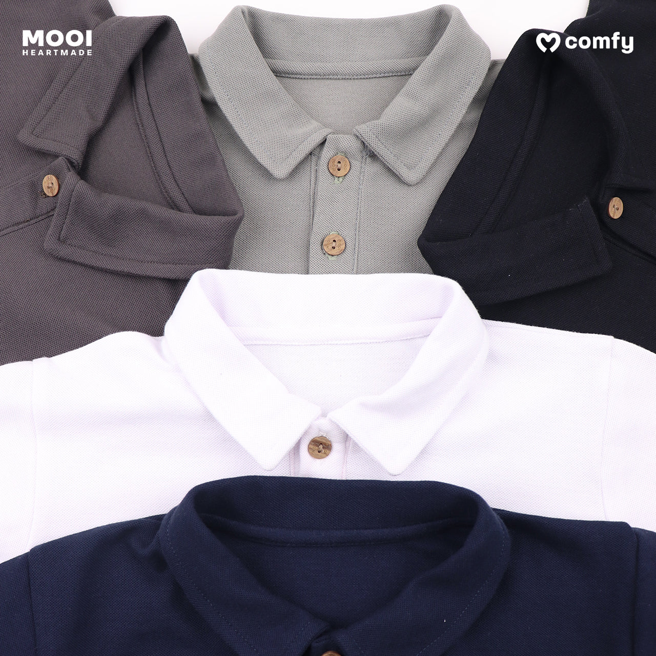 Mooi Kemeja Anak Laki-Laki Comfy Polo Basic