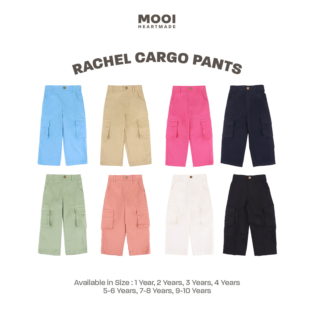 Mooi Celana Panjang Chinos Cargo Anak Perempuan Rachel Cargo Pants