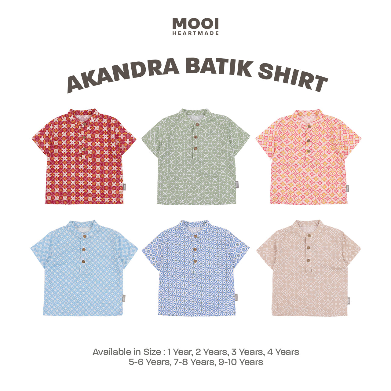 Mooi Atasan Batik Kemeja Anak Laki-Laki Akandra Batik Shirt