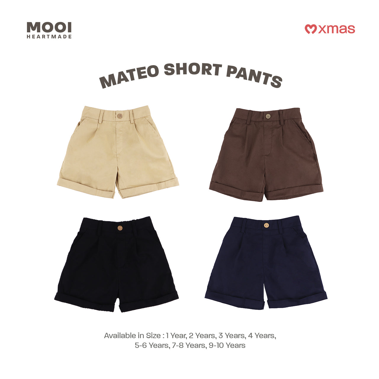 Mooi Celana Pendek Anak Laki-laki Christmas Collection Mateo Short Pants