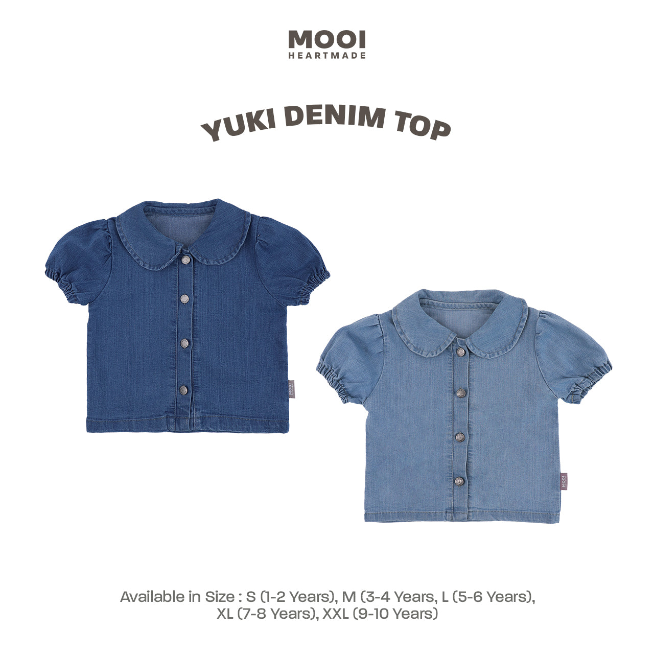 Mooi Kemeja Jeans Anak Yuki Denim Top