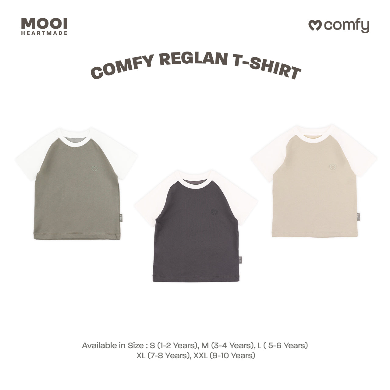 Mooi Kaos Anak Laki-Laki Comfy Reglan T-Shirt