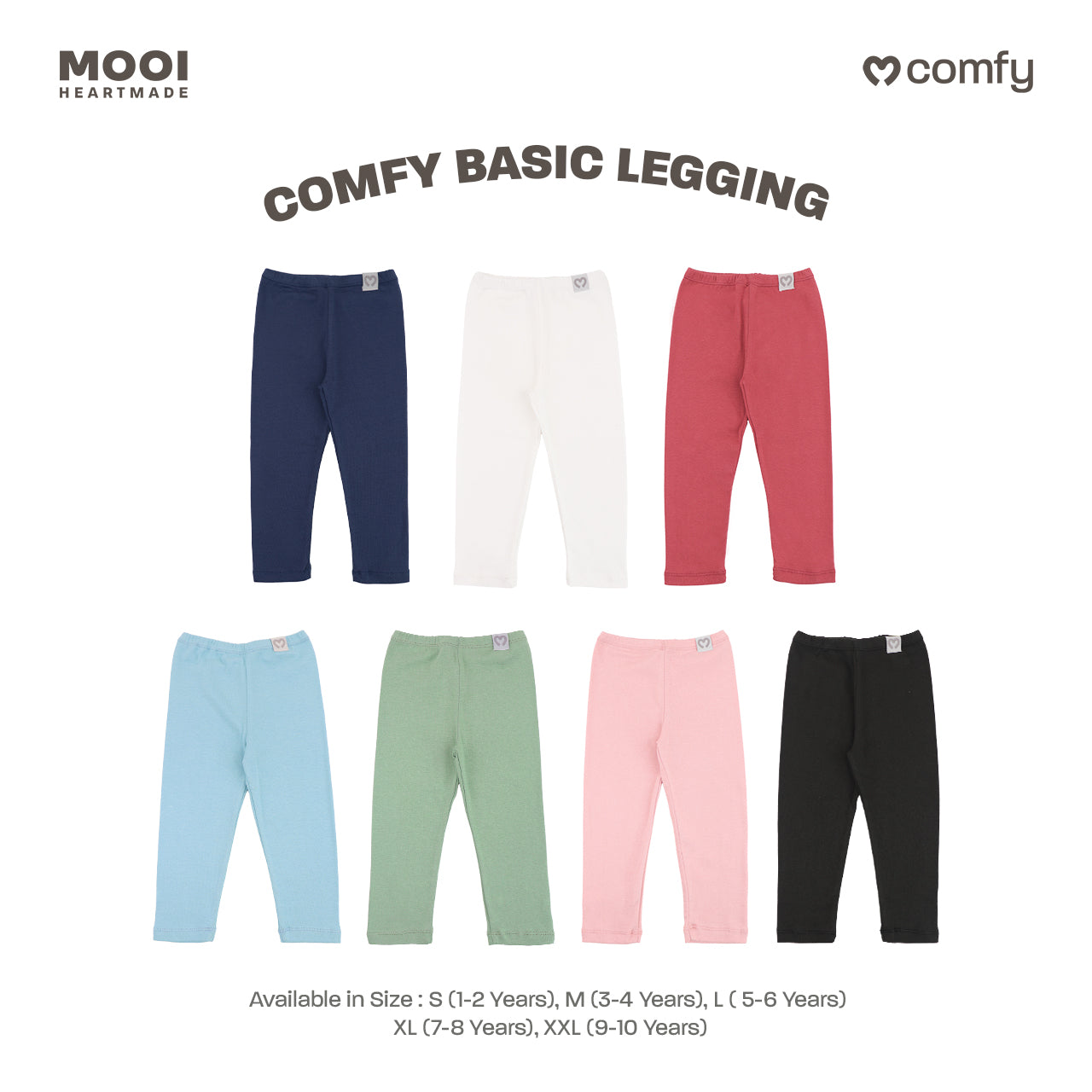 Mooi Legging Anak Polos Baby Legging Comfy Basic Legging