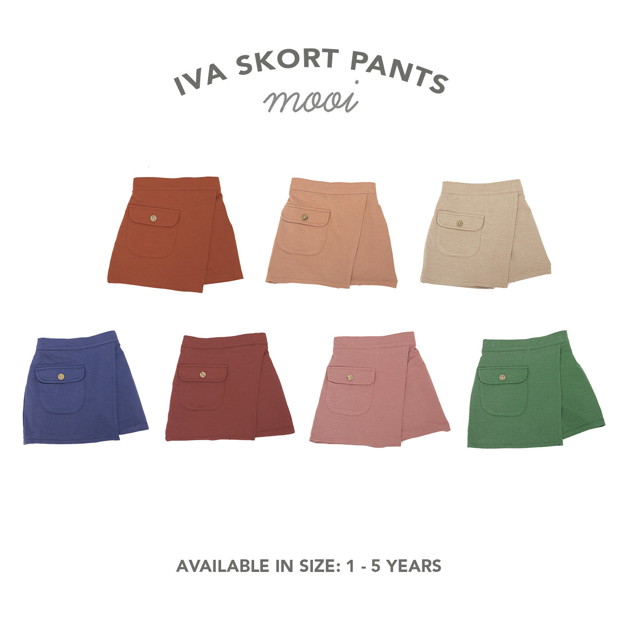 Mooi Rok Celana Skort Anak Perempuan Iva Skort Pants V.1