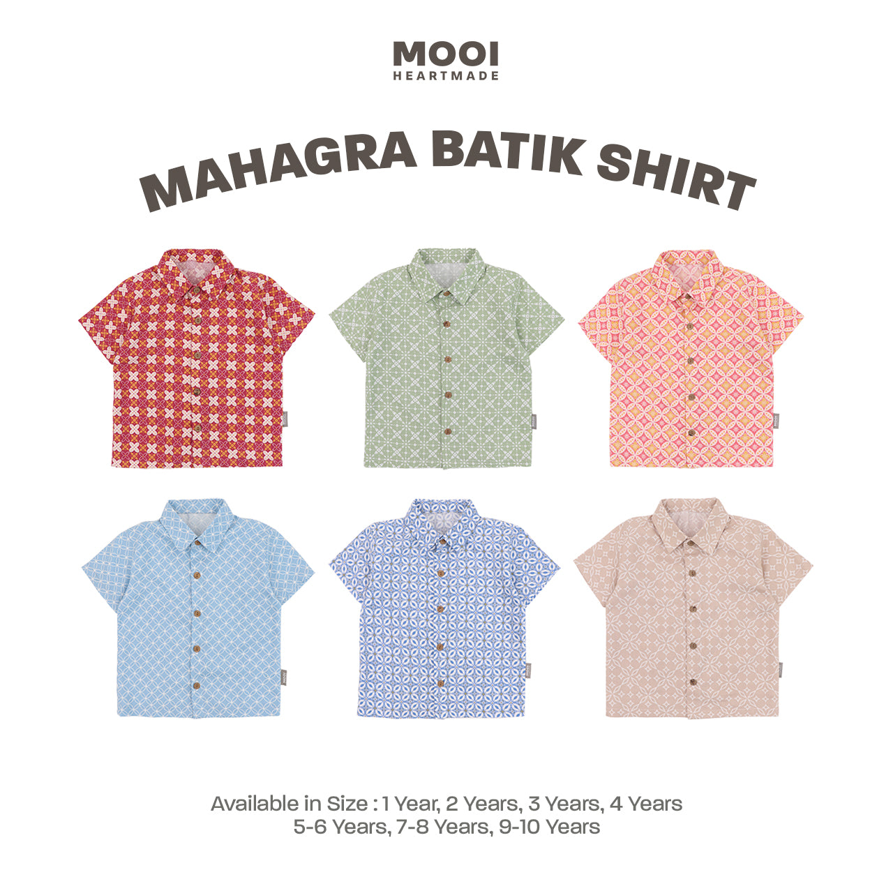 Mooi Atasan Batik Kemeja Anak Laki-Laki Mahagra Batik Shirt