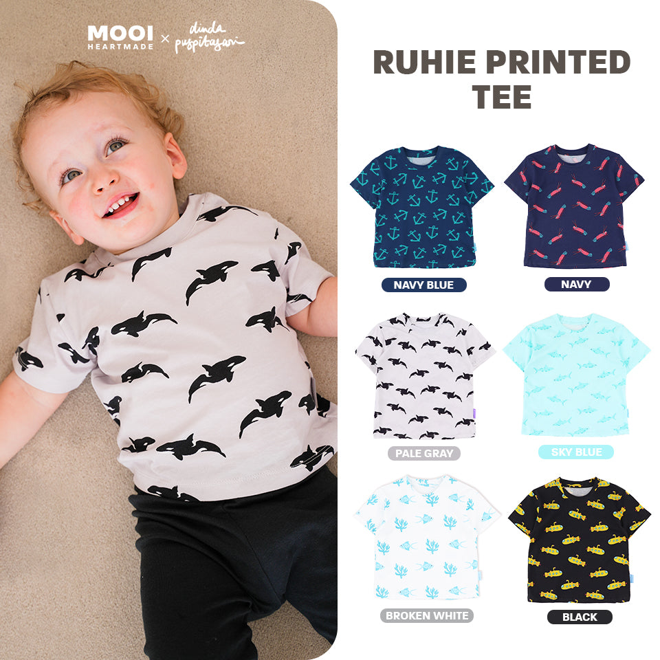 Mooi X Dinda Puspitasari Kaos Anak Laki - Laki Ruhie Printed Tee