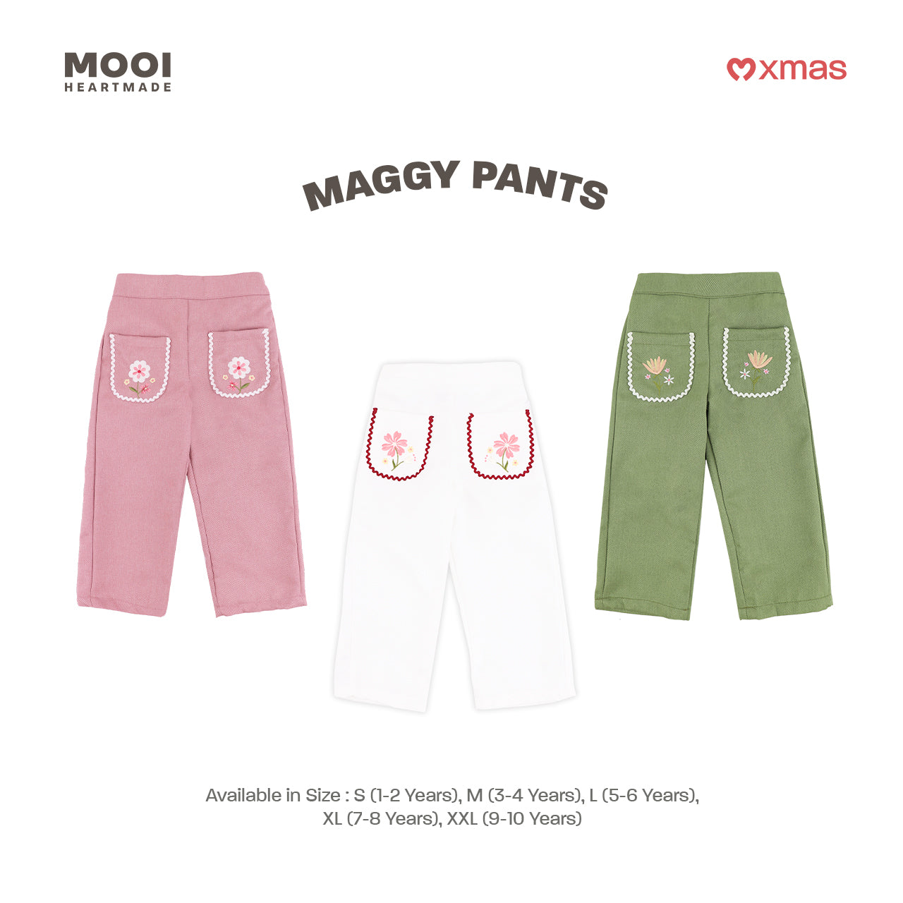Mooi Celana Panjang Anak Perempuan Christmas Collection Maggy Pants