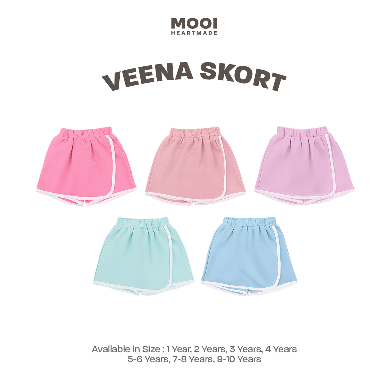 Mooi Rok Celana Skort Anak Perempuan Veena Skort