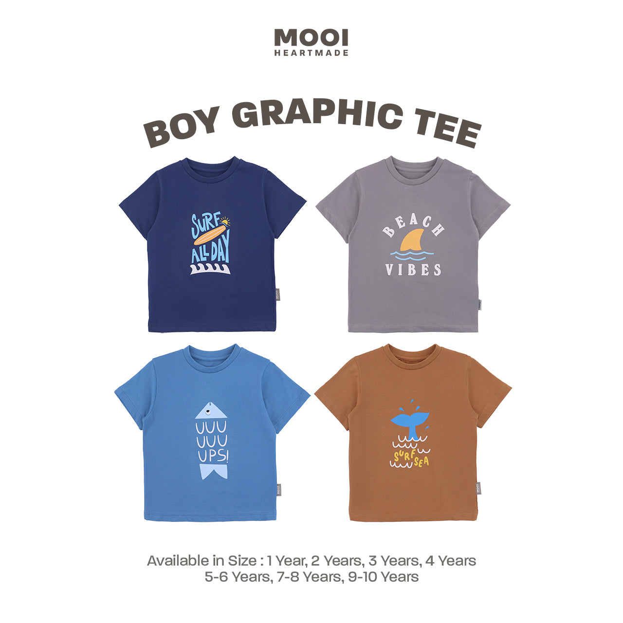 Mooi Kaos Anak Laki-Laki Boy Graphic Tee