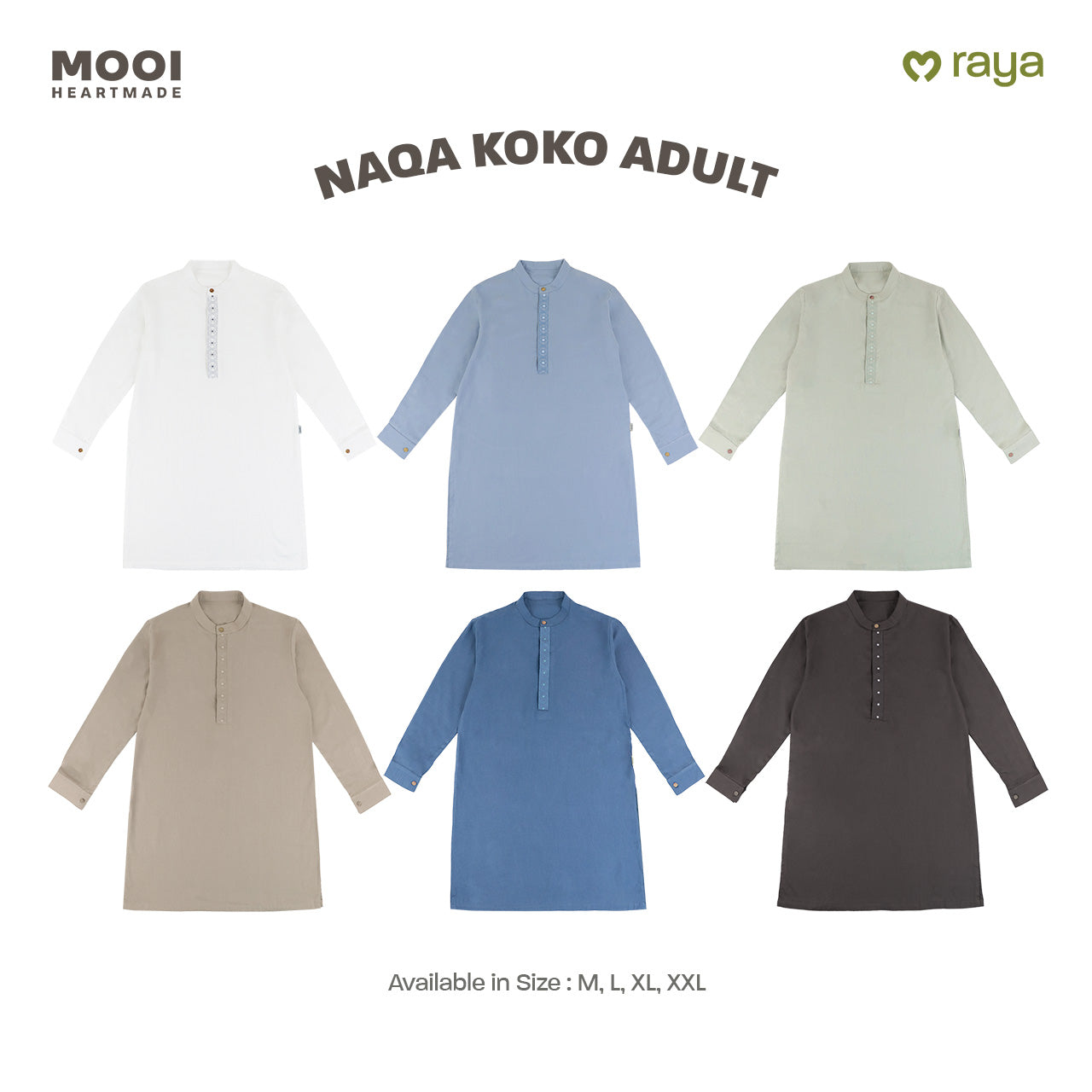 Mooi Atasan Pria Kemeja Pria Raya Collection Naqa Koko