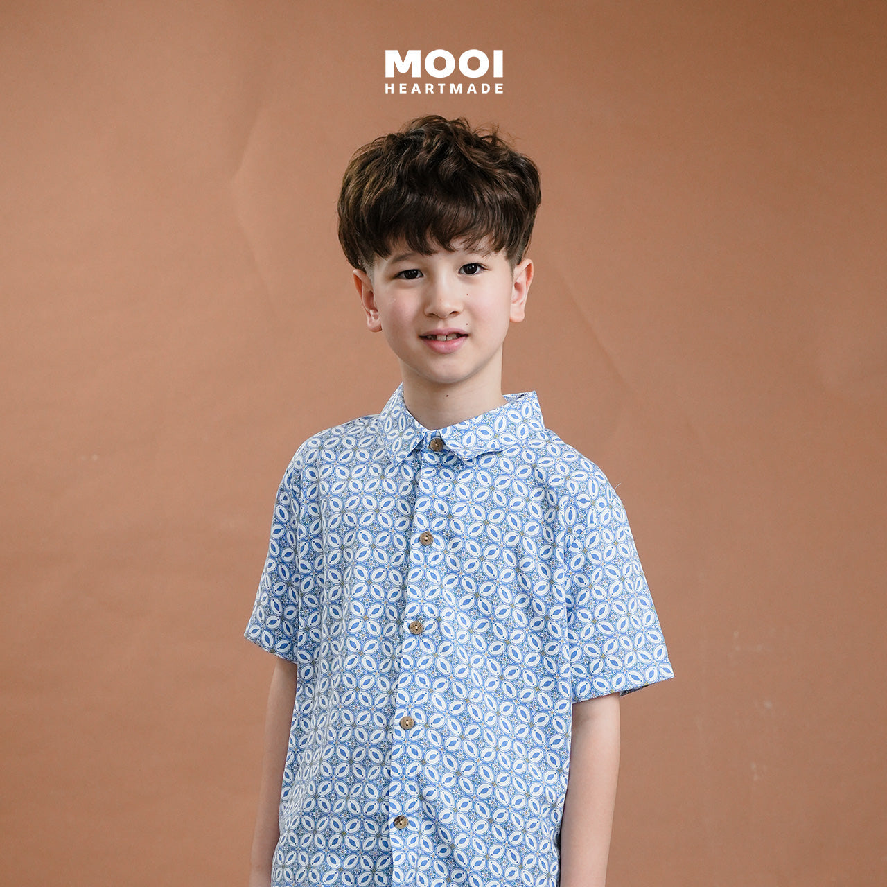 Mooi Atasan Batik Kemeja Anak Laki-Laki Mahagra Batik Shirt