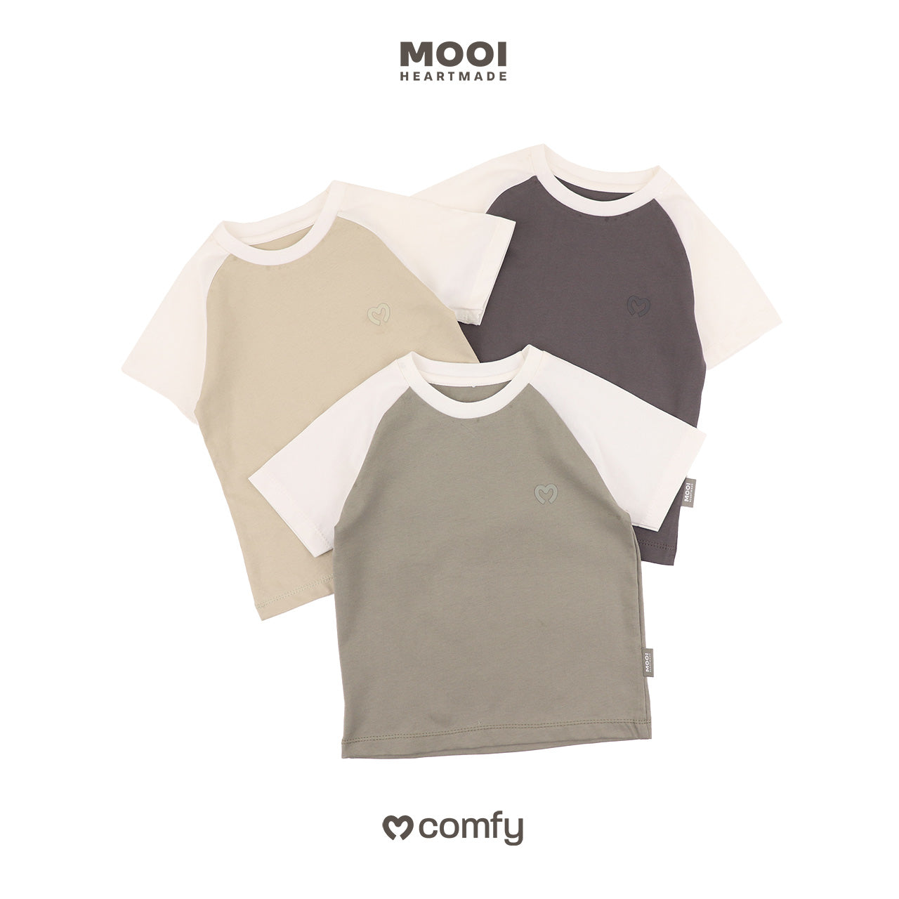Mooi Kaos Anak Laki-Laki Comfy Reglan T-Shirt