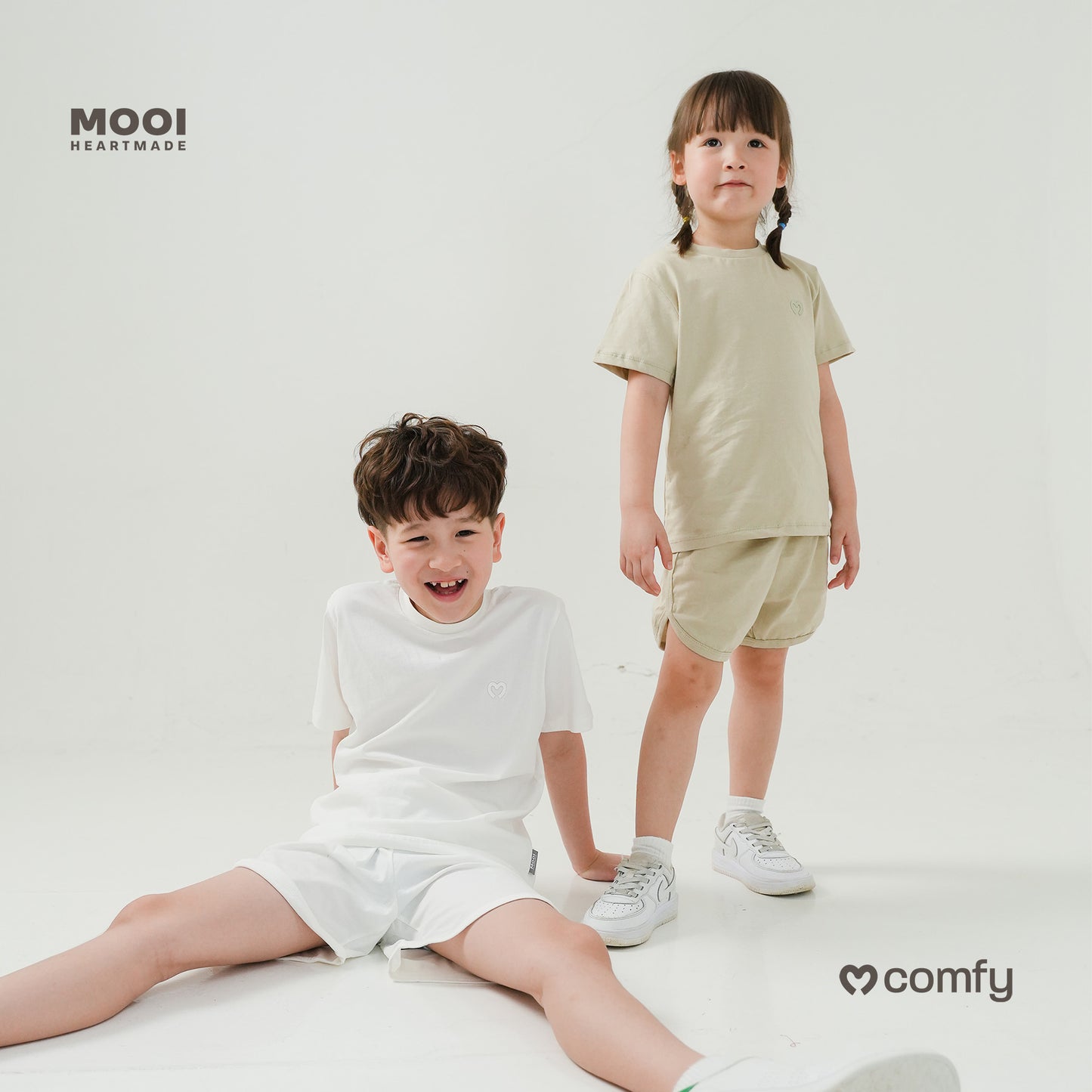 Mooi Setelan Anak Kaos Anak Comfy Retro Set