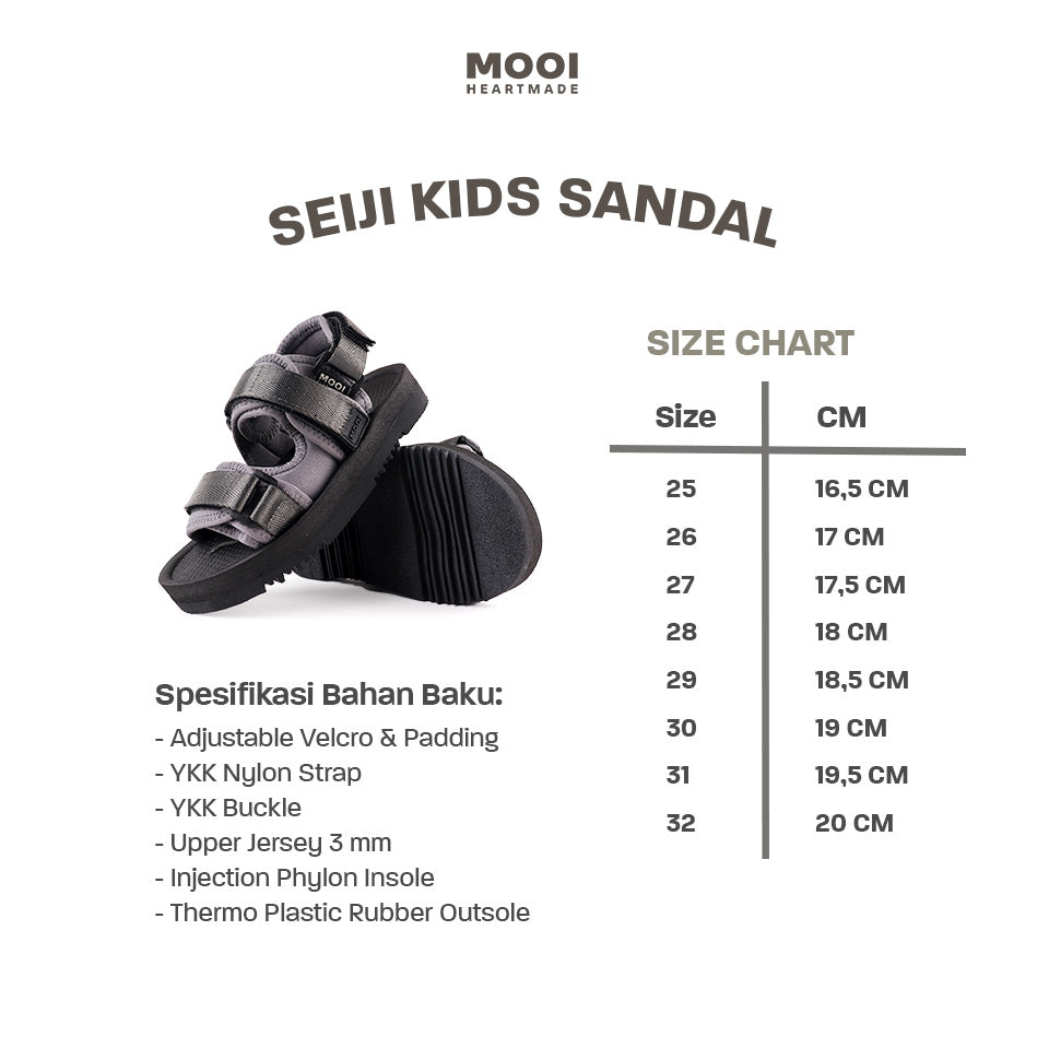 Mooi Sepatu Sandal Traveling Anak Seiji
