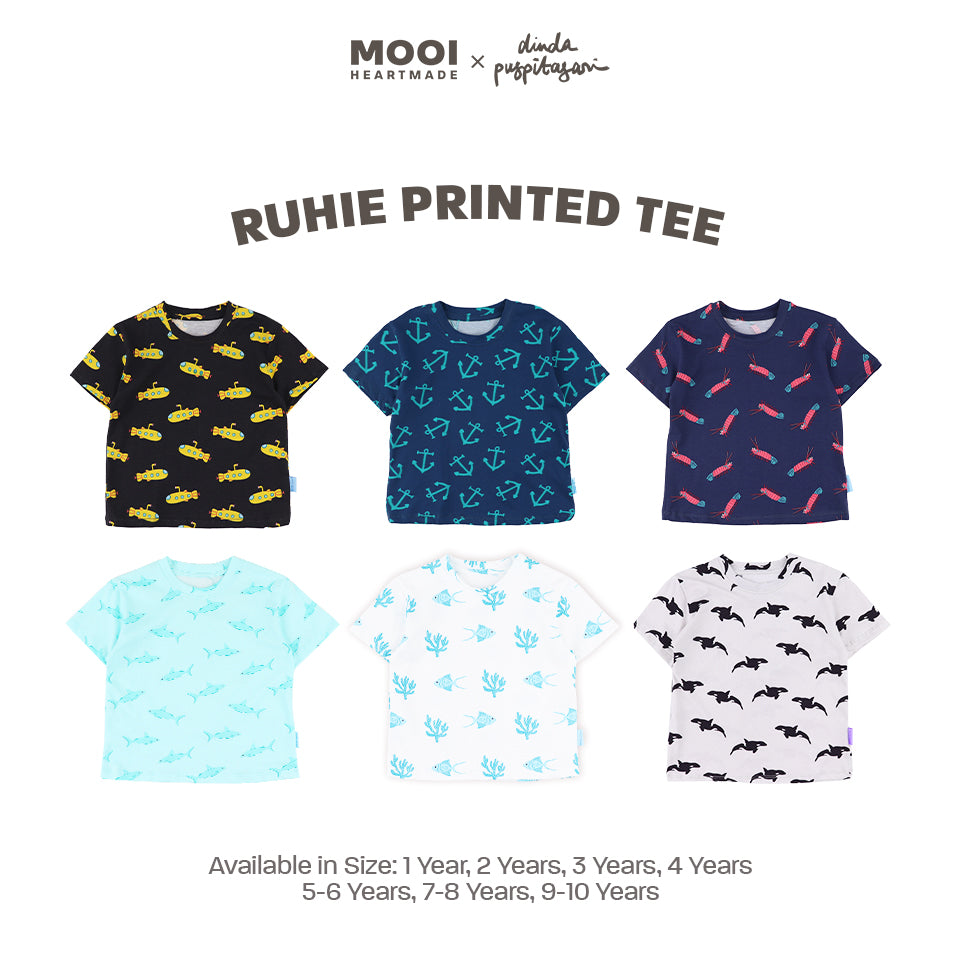 Mooi X Dinda Puspitasari Kaos Anak Laki - Laki Ruhie Printed Tee