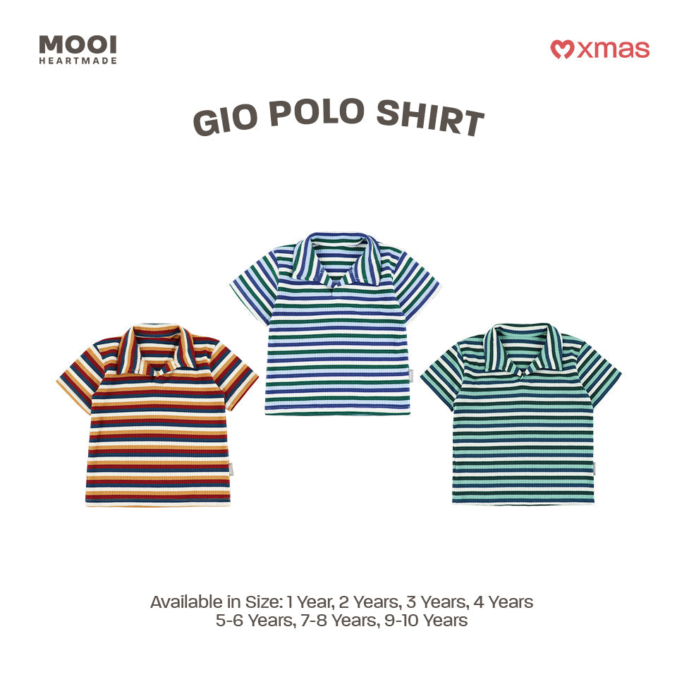 Mooi Kemeja Anak Laki - Laki Christmas Collection Gio Polo Shirt
