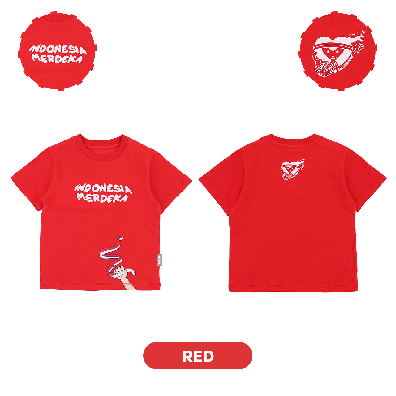 Mooi x Hari Merdeka 17 Agustus Kaos Kemerdekaan Anak T-shirt Graphic Tee