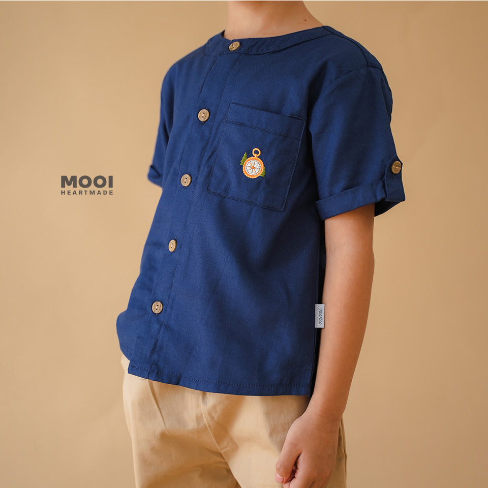 Mooi Kemeja Anak Laki – Laki Melvin Pocket Shirt