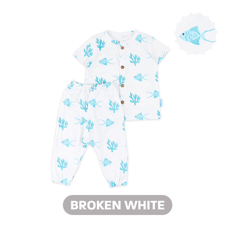 Mooi X Dinda Puspitasari Setelan Bayi Ollie Long Button Set