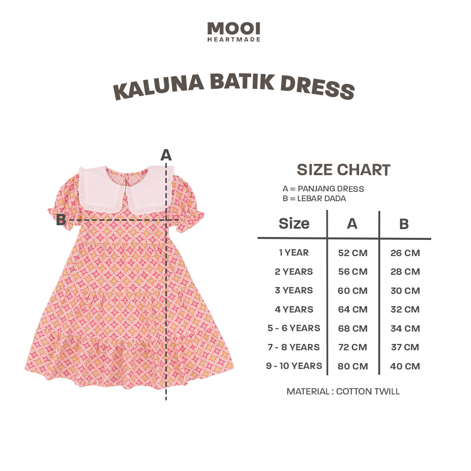 Mooi Dress Anak Perempuan Kaluna Batik Dress