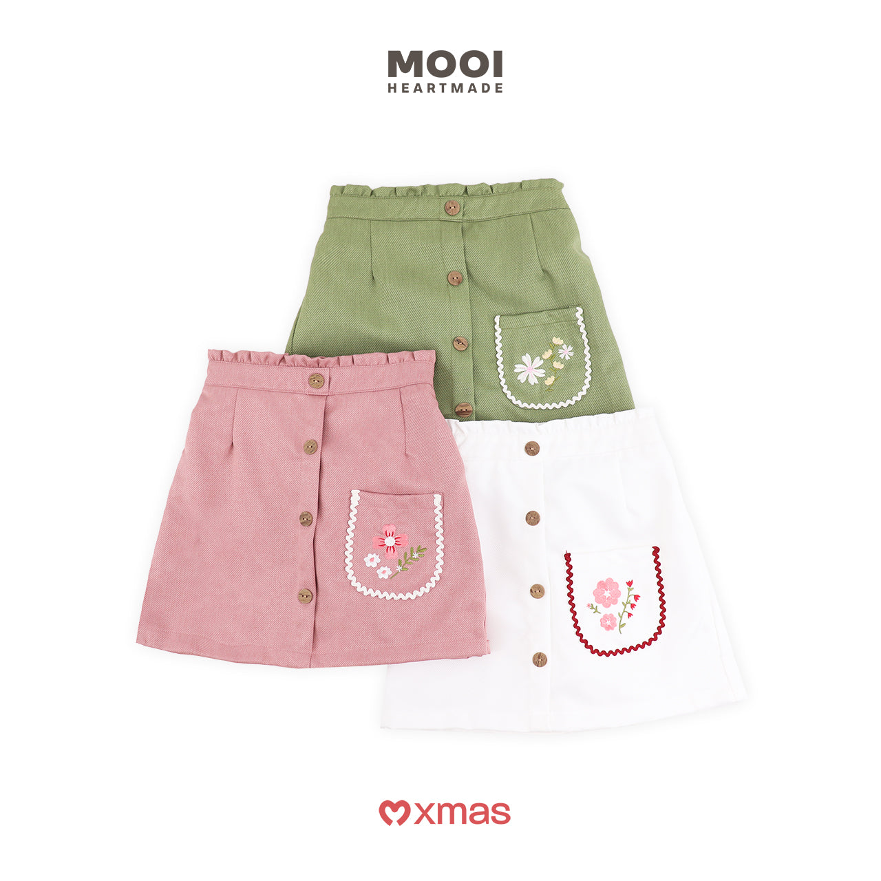 Mooi Rok Celana Skort Anak Perempuan Christmas Collection Claryn Skort Pants