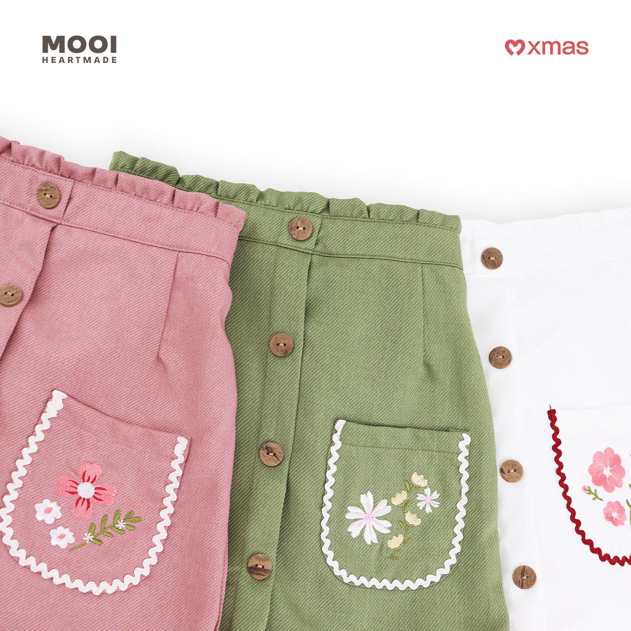 Mooi Rok Celana Skort Anak Perempuan Christmas Collection Claryn Skort Pants