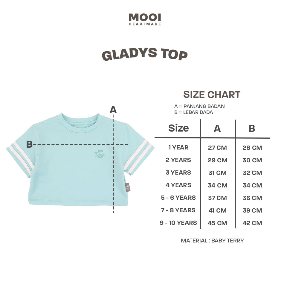 Mooi Kaos Anak Perempuan Gladys Top