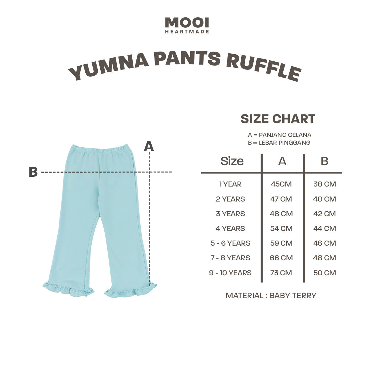 Mooi Celana Panjang Anak Perempuan Yumna Pants Ruffle