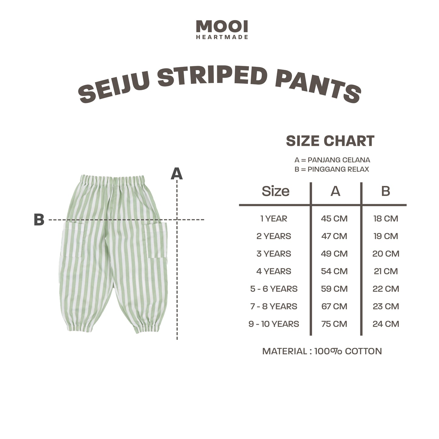 Mooi Celana Panjang Chinos Anak Seiju Striped Pants