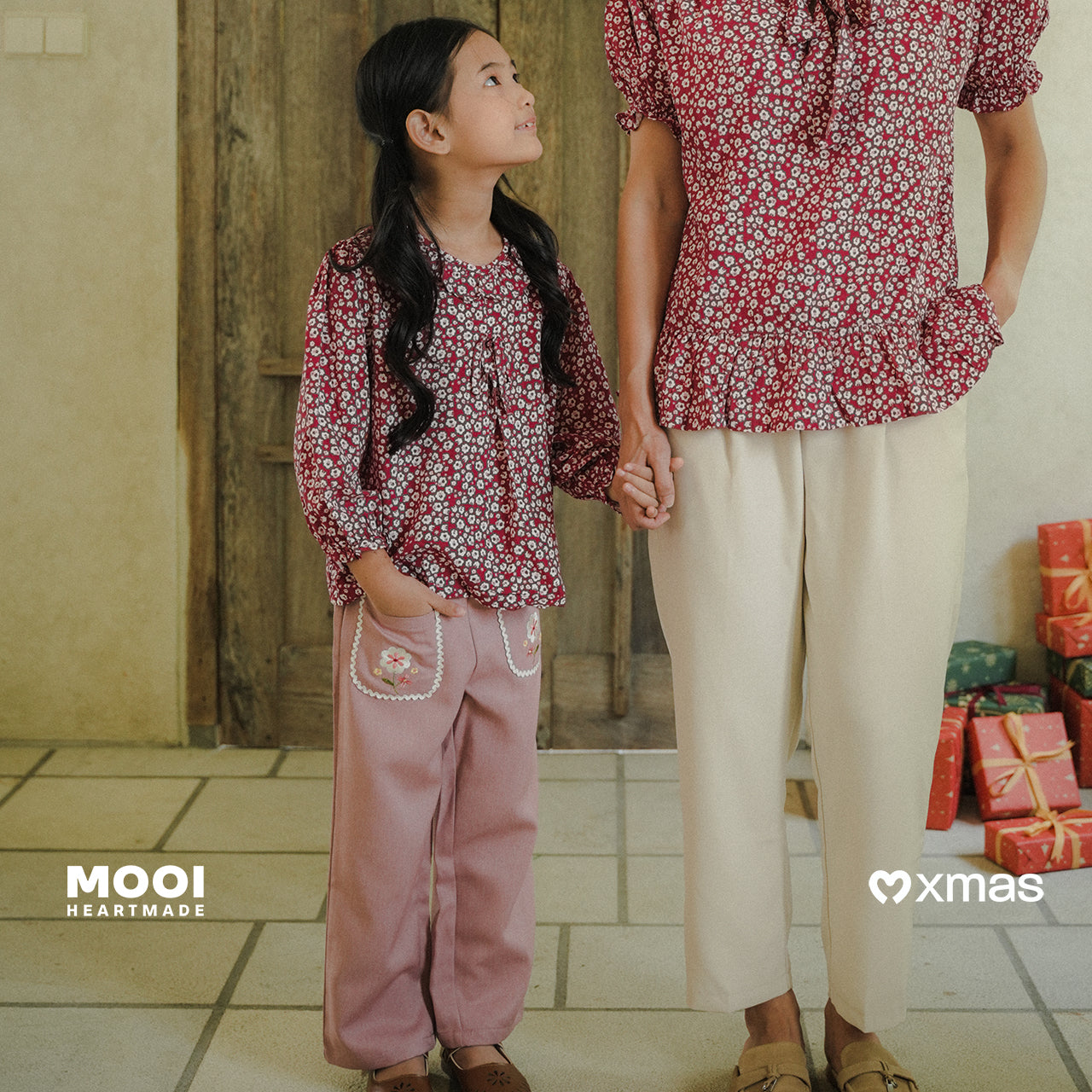 Mooi Celana Panjang Anak Perempuan Christmas Collection Maggy Pants